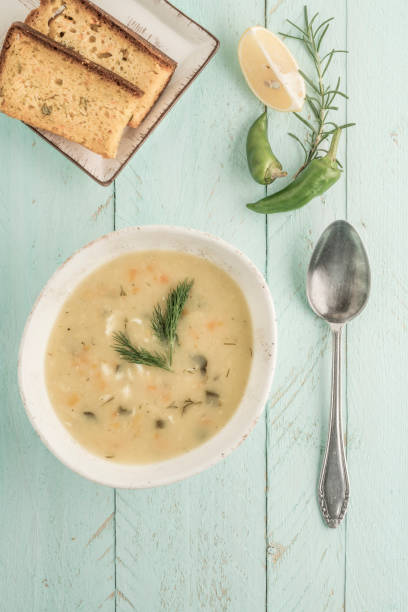 istock home made soup on a wooden table 1205717897