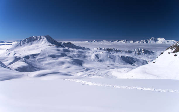 istock Ski resort in Alps 1205718650