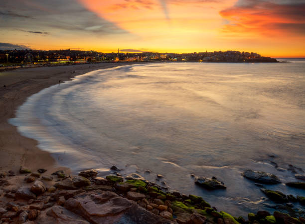 istock Sunrise sky on the beach in Sydney 1205728772