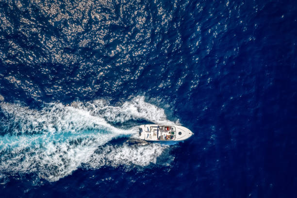 istock A speedboat travelling over blue, Mediterranean sea 1205730855