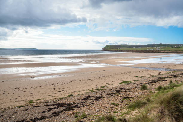 istock Majestic sandy beach on a partly clody spring day 1205733260