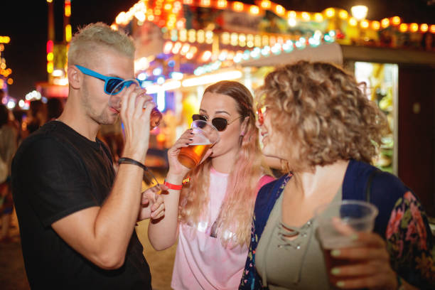 istock Drinking beer at outdoor festival 1205738600