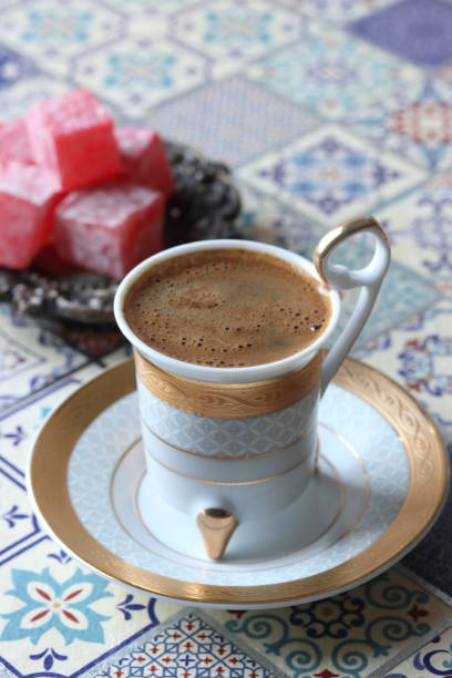 istock Turkish coffee and Turkish delight 1205739518