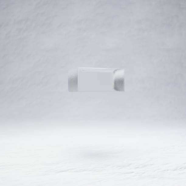 istock Ice minus symbol on snow background. 1205744726