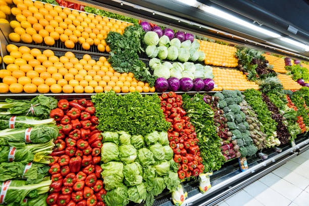 istock Fruit and vegetable aisle in the supermarket 1205748678