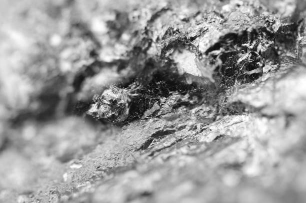 istock Nugget. Macro. Beautiful fantastic abstract background. Black-and-white 1205748727