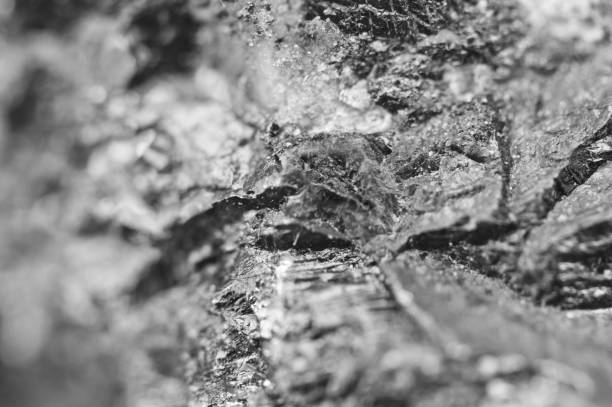 istock Nugget. Macro. Beautiful fantastic abstract background. Black-and-white 1205748768