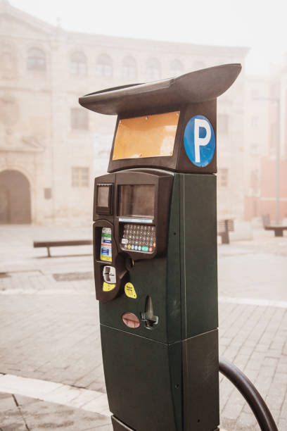 istock Parking pay machine in a street 1205748801