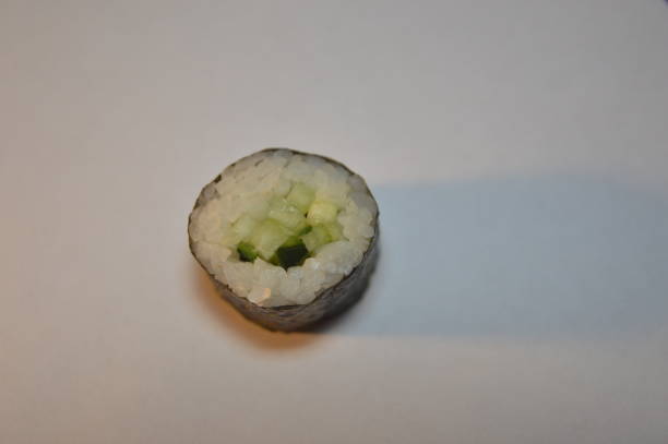 istock Different sushi sets from a japanese restaurant on in the background 1205749658