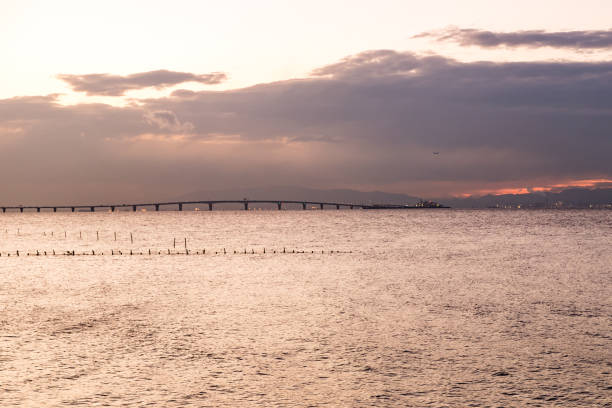 Evening view from Sodegaura Seaside Park Sodegaura City, Chiba Prefecture Japan