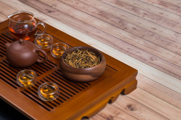 istock Close-up of tea set 1205751798