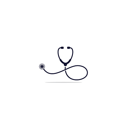 Medical logo concept. Stethoscope sign medical vector logo design.