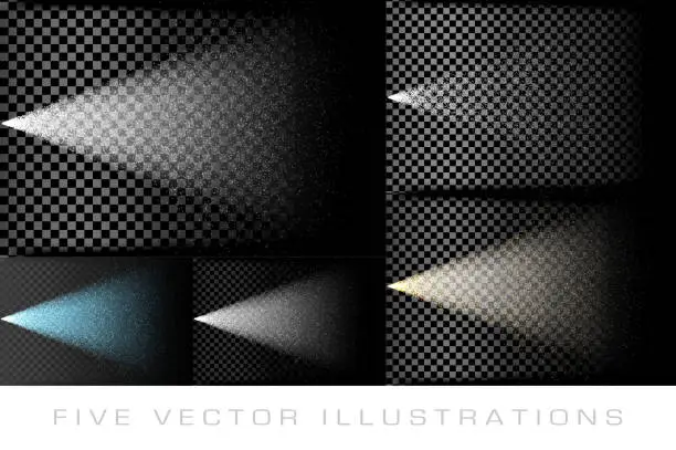 Vector illustration of Abstract particles on transparent background