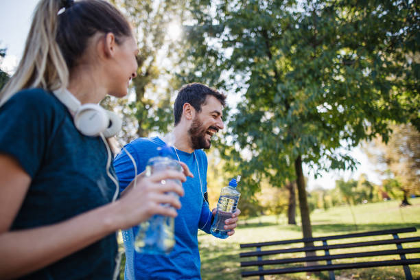 istock Two runners preparing to get in shape for marathon 1205758343