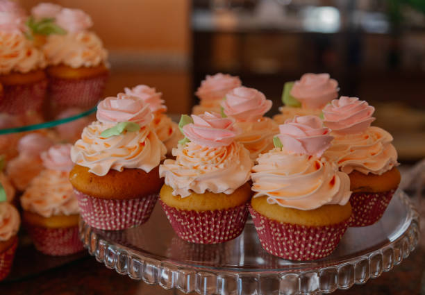 istock Beautiful fresh cakes on the festive table 1205758348