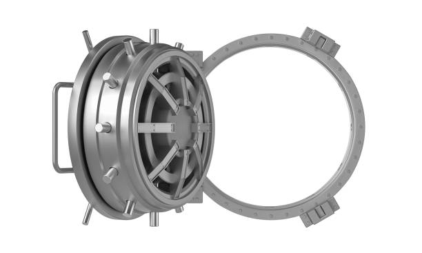 istock Opened Bank Vault Door Isolated Photo 1205761964