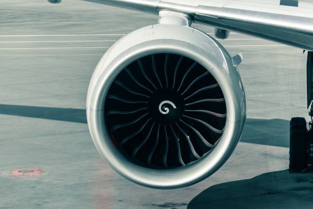 Engine of aircraft this is an engine of aircraft 放大 stock pictures, royalty-free photos & images