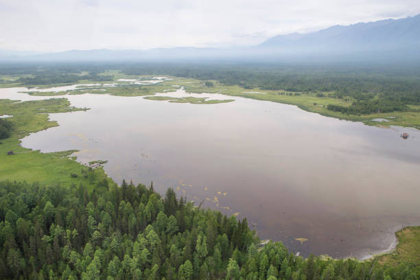 istock The rivers and lakes from the height 1205762400