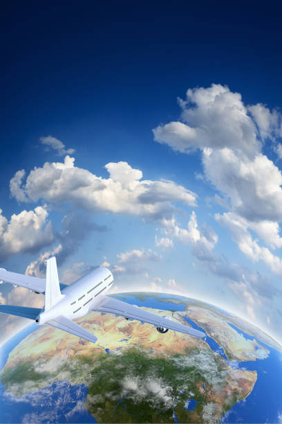 istock Flying over Africa. Air travel concept. 1205765504