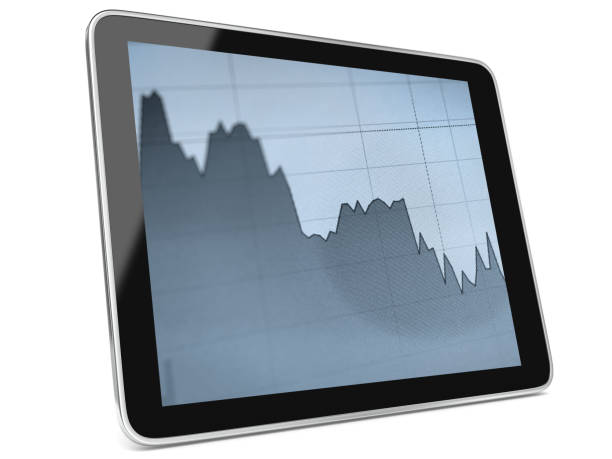istock Tablet computer fintech stock market chart investment banking technology 1205766715