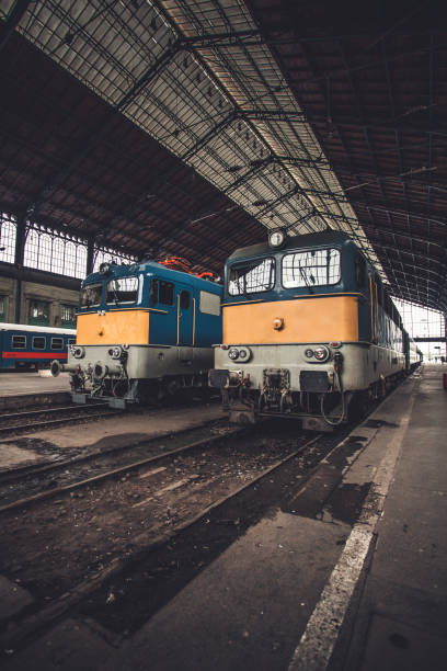 istock Old trains at railway station of Budapest 1205767218