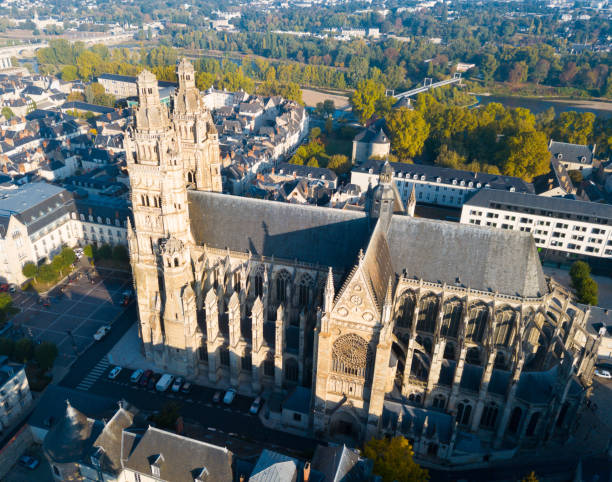 istock Aerial view on Tours Cathedral 1205767862