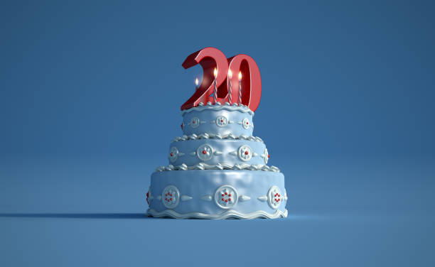 istock Birthday cake twentieth anniversary 1205769142
