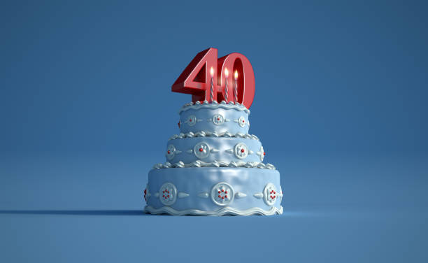 день рождения торт сорок лет - number 40 стоковые фото и изображения