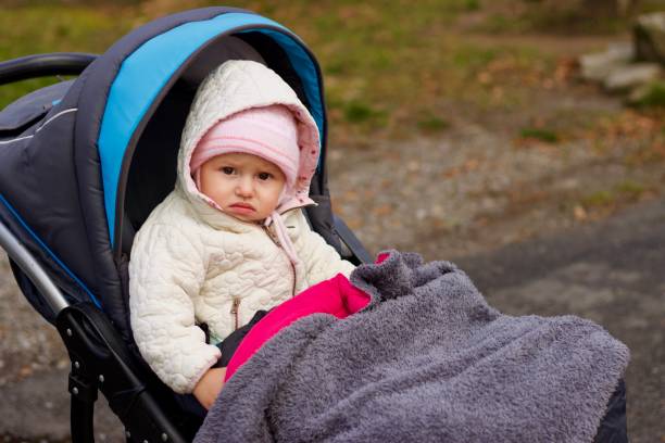 istock A little year-old girl looks on frowningly from a stroller 1205771726