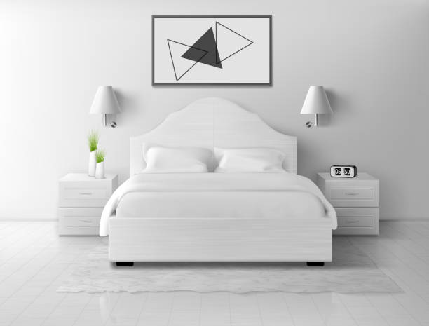 21,271 White Bedroom Illustrations & Clip Art - iStock | All white bedroom,  Black and white bedroom, White bedroom interior