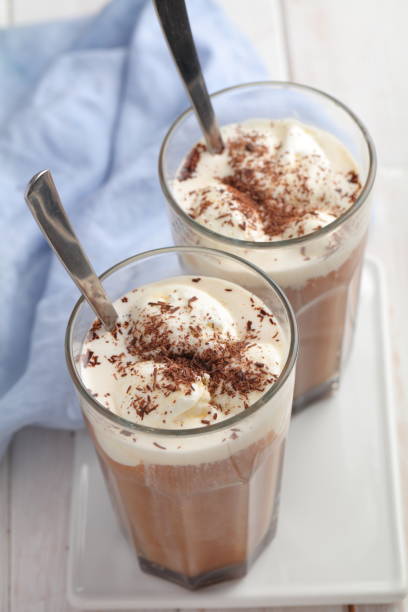 istock Iced coffee with vanilla ice cream and grated chocolate 1205776059