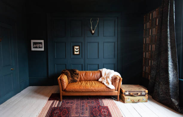intérieur à la mode de salle de séjour - victorian style photos photos et images de collection