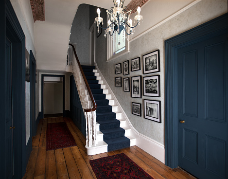 Victorian staircase and entrance hall