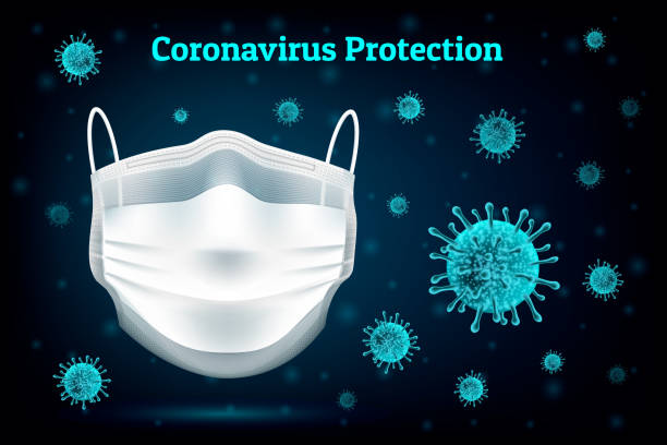 ilustrações, clipart, desenhos animados e ícones de máscara de proteção coronavírus - virus human immune system bacterium flu virus