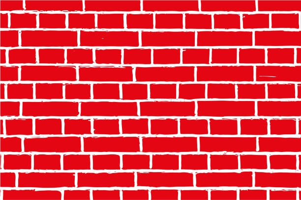 roter backsteinhintergrund mit leerem leerraum, vektor. - brick wall backgrounds red textured stock-grafiken, -clipart, -cartoons und -symbole