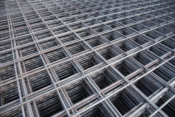 Steel bar iron wire in factory.Steel Rebars for reinforced concrete  construction site.Steel reinforcement bar for industrial building stock photo