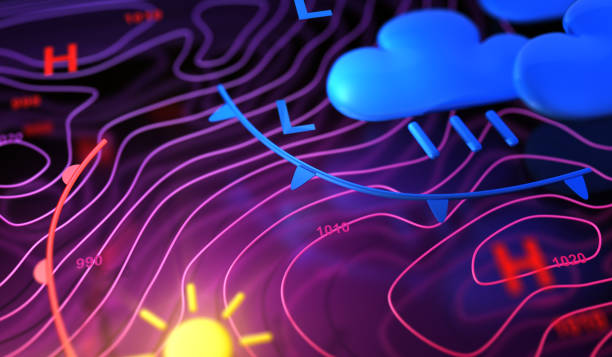 mapa meteorológico - meteorología fotografías e imágenes de stock