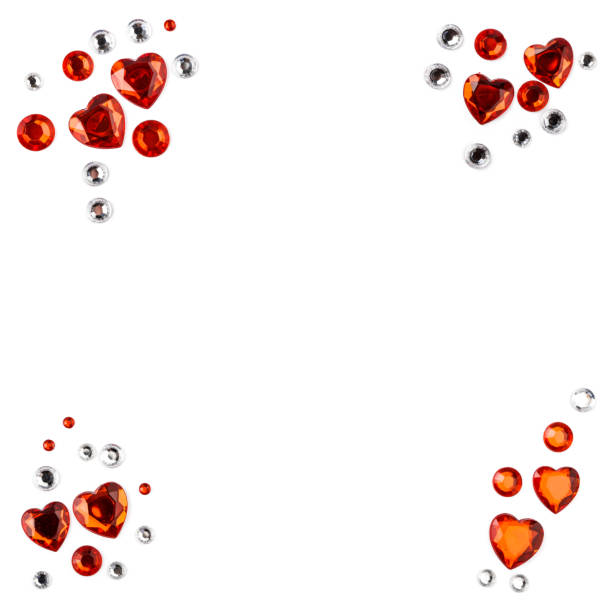 istock Hearts. Decorative stickers isolated on white background. 1205791113