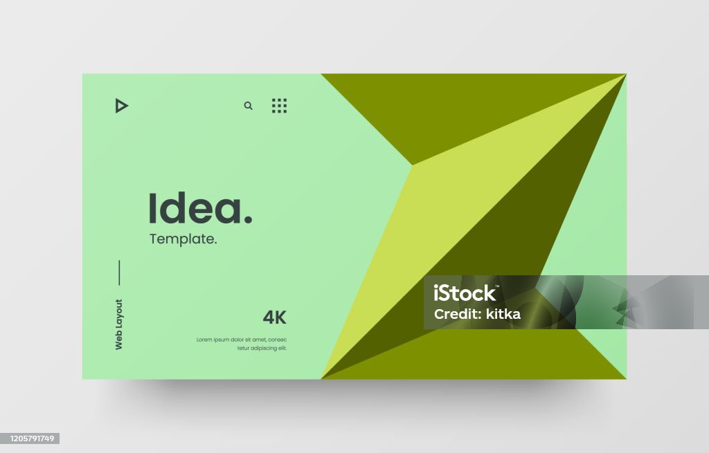 Horizontal Page Layout Example Creative Horizontal Website Screen Part For Responsive Web Design ...