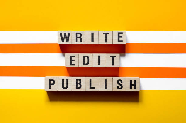 Write edit publish Write edit publish word concept on cubes. publisher photos stock pictures, royalty-free photos & images
