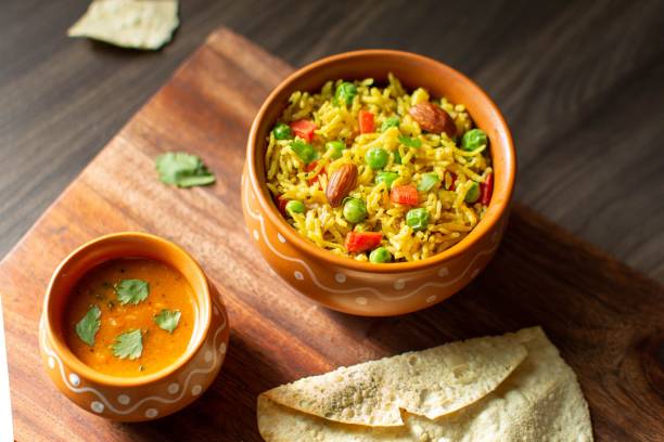 istock Peas and carrot pulav 1205796616