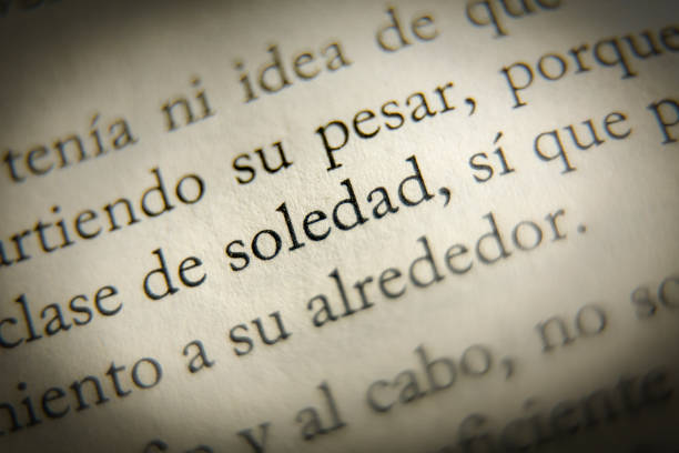 writer reader spanish words in a page's book
