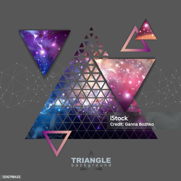 Abstract Hipster Polygonal Triangle Background With Open Space Inside ...
