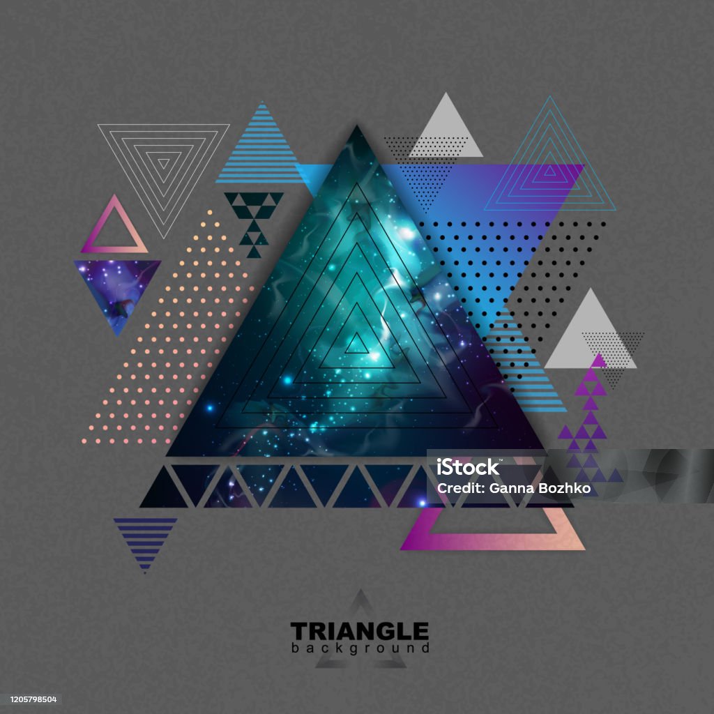 Abstract Hipster Polygonal Triangle Background With Open Space Inside ...