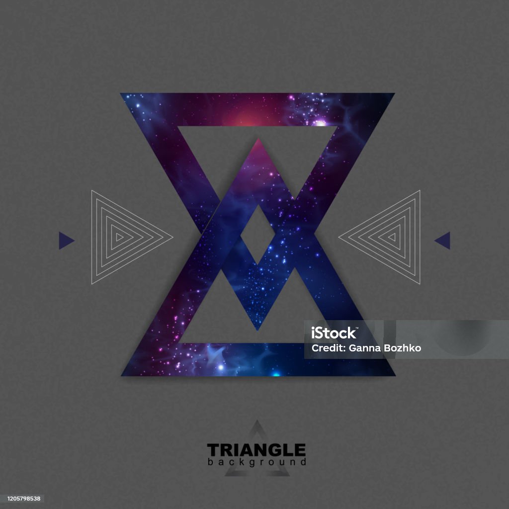 Abstract Hipster Polygonal Triangle Background With Open Space Inside ...