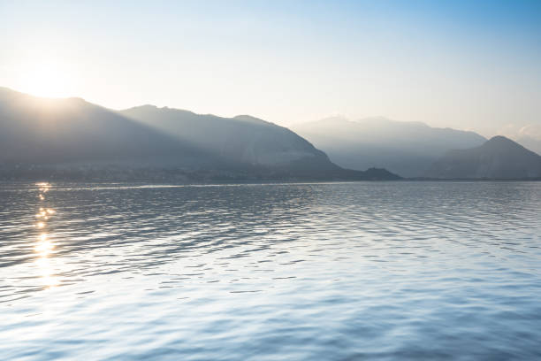 istock Lake Maggiore at sunset, Italy 1205800596
