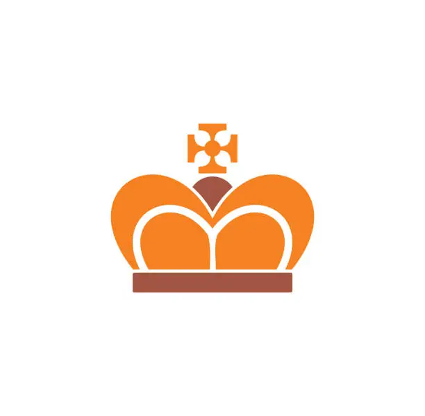 Vector illustration of Crown icon on background for graphic and web design. Creative illustration concept symbol for web or mobile app.