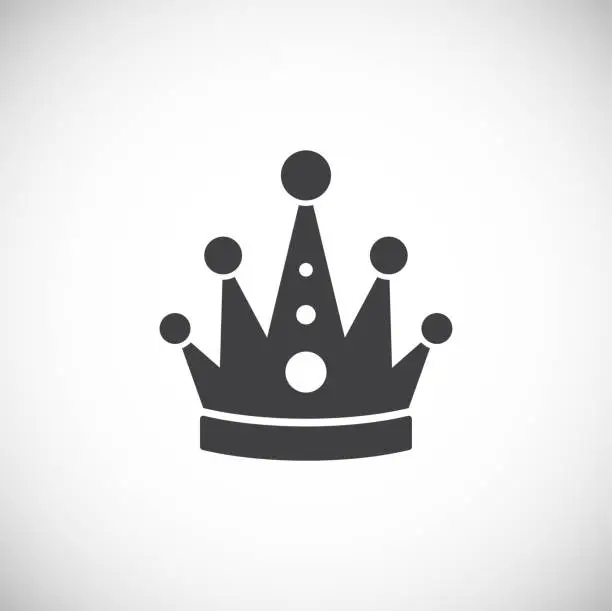 Vector illustration of Crown icon on background for graphic and web design. Creative illustration concept symbol for web or mobile app.