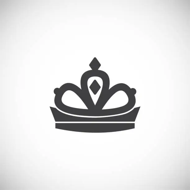 Vector illustration of Crown icon on background for graphic and web design. Creative illustration concept symbol for web or mobile app.