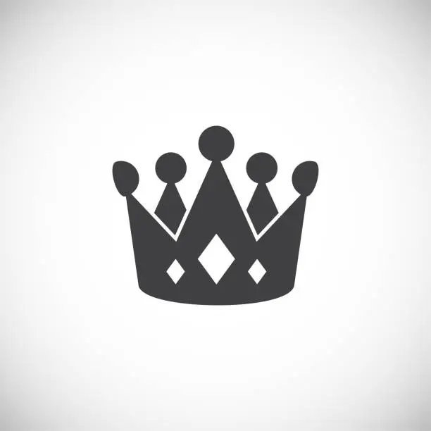 Vector illustration of Crown icon on background for graphic and web design. Creative illustration concept symbol for web or mobile app.